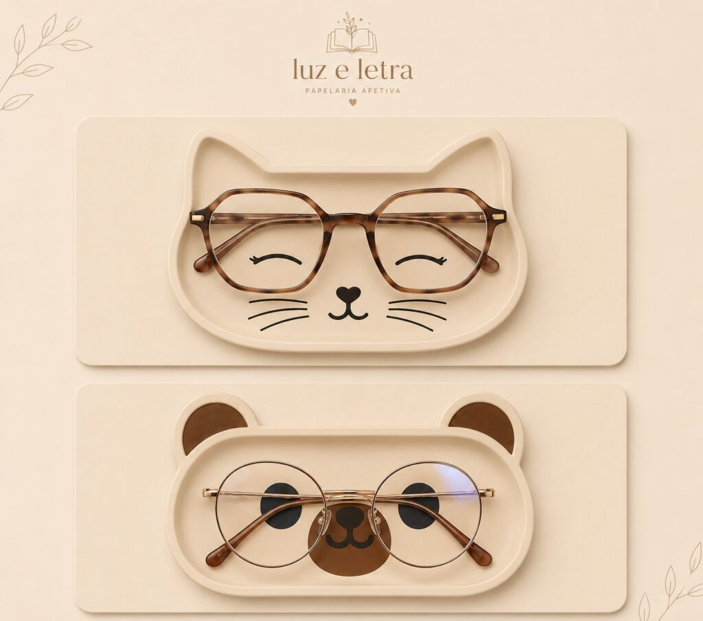 Porta óculos Gatinho / Cachorrinho